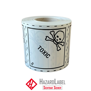 Hazard Label Class 6.1, 10x10 cm, PE-Folie, TOXIC